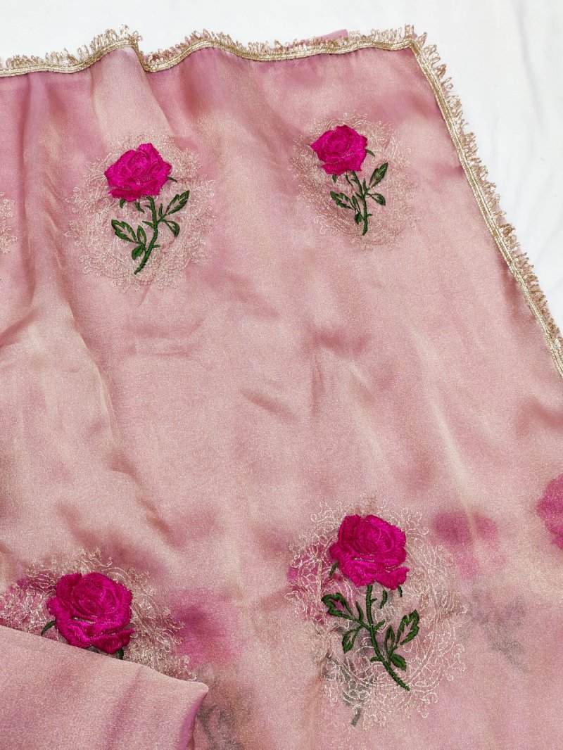 Ktd 3021 Gabana Silk Emberodery Work Saree
